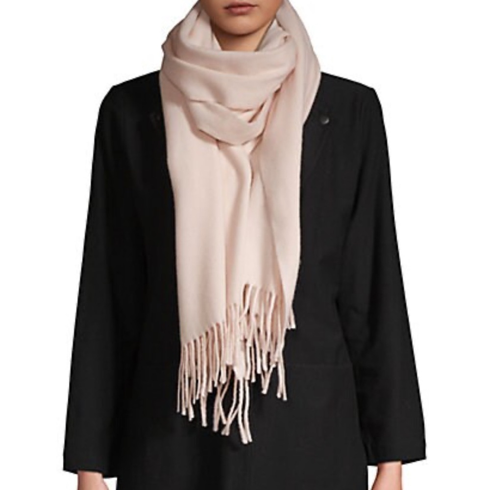Rag & Bone light pink wool fringe scarf
